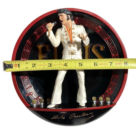 Elvis In The Spotlight Lighted Plate Madison Square Garden Bradford Exchange VTG - Picture 12 of 13